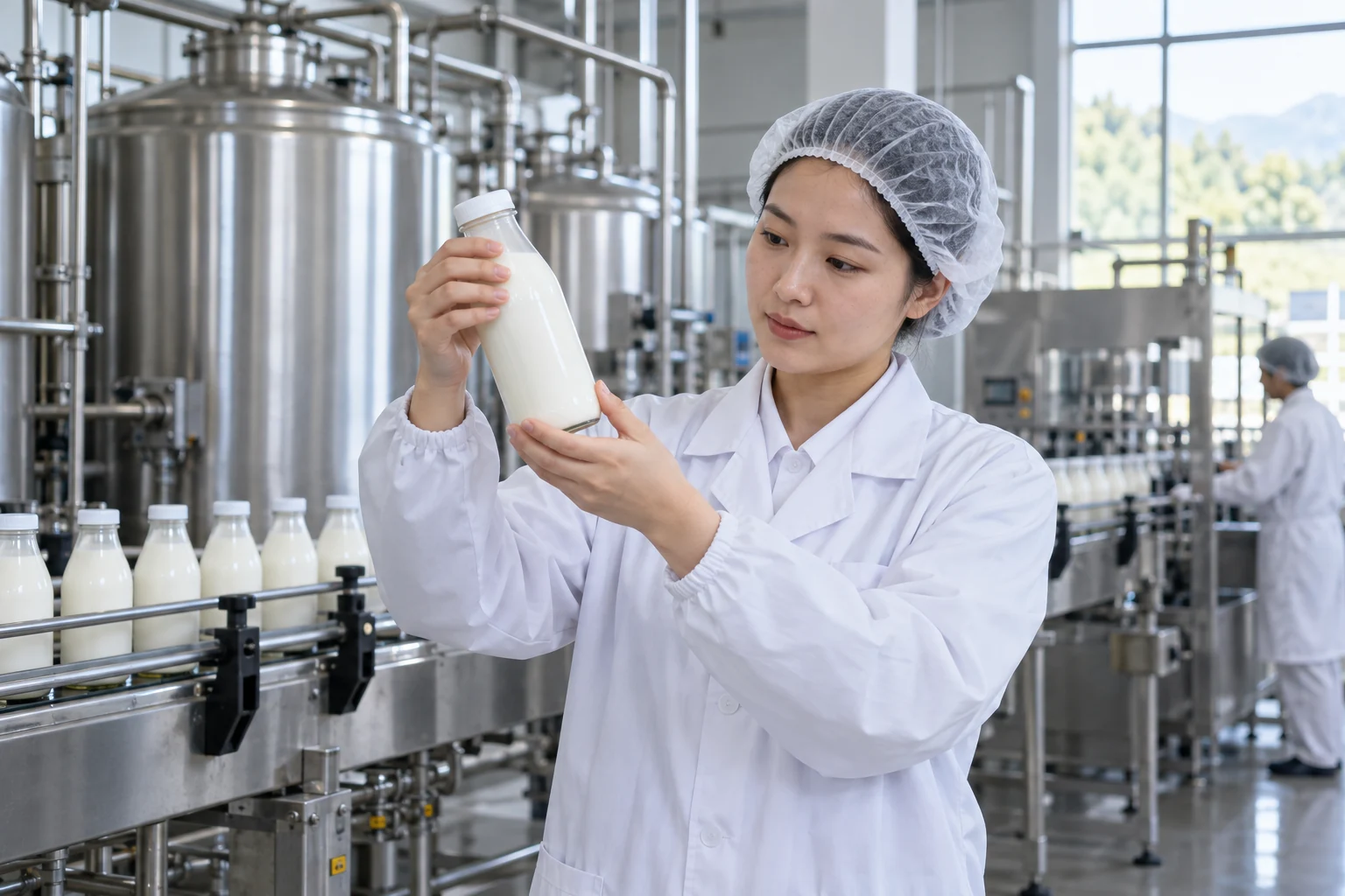 乳制品生产与质量检查,场景示意